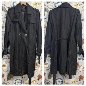 TAHARI women's belted wrap coat in Black Grayish Feminine Size XL ALEXIS COAT